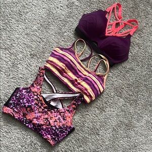 Victoria's Secret/ Gaiam Purple, Pink, and Multicolor Bras